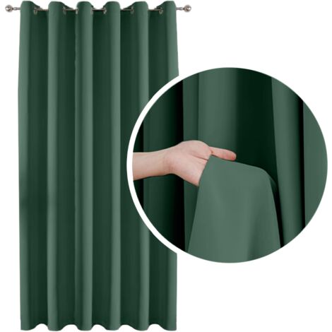 TENDA OSCURANTE CON OCCHIELLI, SPESSORE 90%, VERDE BOTTIGLIA, 140x250