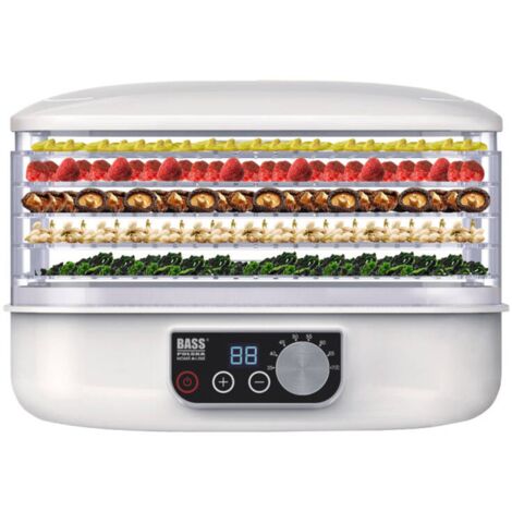 Essiccatore per funghi, frutta e verdura 250W, con vassoi regolabili