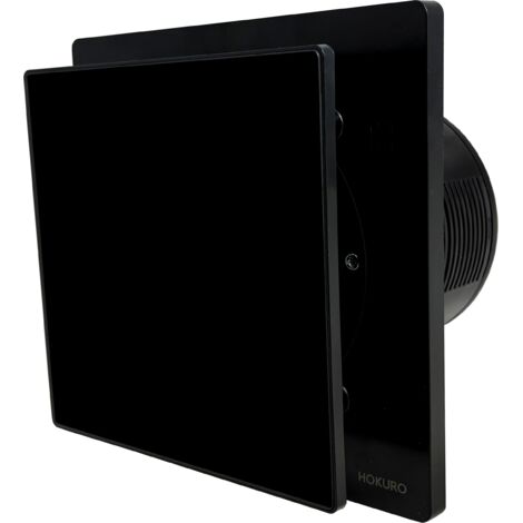 Ventilatore da bagno umidostato in vetro NORTADA HOKURO HOK 120 H timer nero