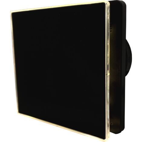 Ventilatore da bagno a LED in vetro NORTADA HOKURO HOK 100 S nero