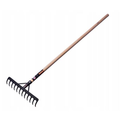 Rastrello In Plastica Per Bambini Con Manico In Legno – 60 Cm – Per Giardino E Sabbiera