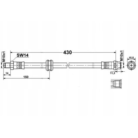 SKBH-0820441 STARK Flessibile del freno Assale anteriore