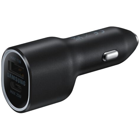 Caricabatterie da auto per presa accendisigari 2x USB 25W nero (1/5)