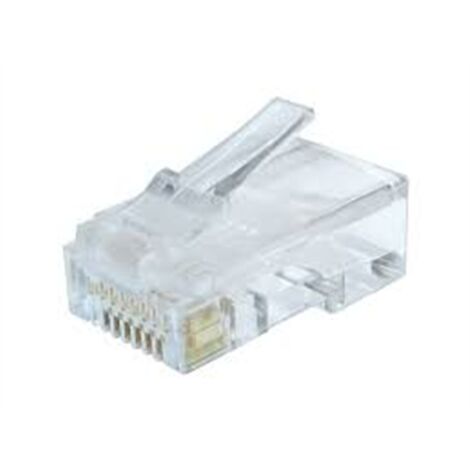 50 Connettori RJ45 CAT6/CAT5e UTP 8P8C A Crimpare – Testa In Cristallo Con Contatti Placcati Oro 50µ, Per Cavo Intrecciato O Solido, Gigabit Ethernet - 4
