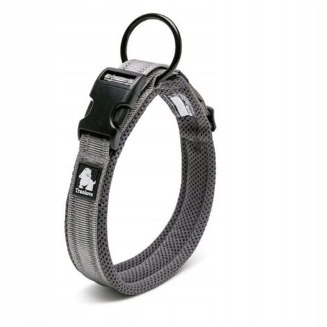 Collare per cani di taglia grande TRUELOVE XL GRIGIO RIFLETTENTE