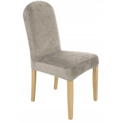 COPRISEDIA ARROTONDATO IN VELLUTO ELASTICO BEIGE FRESCO [21R19]