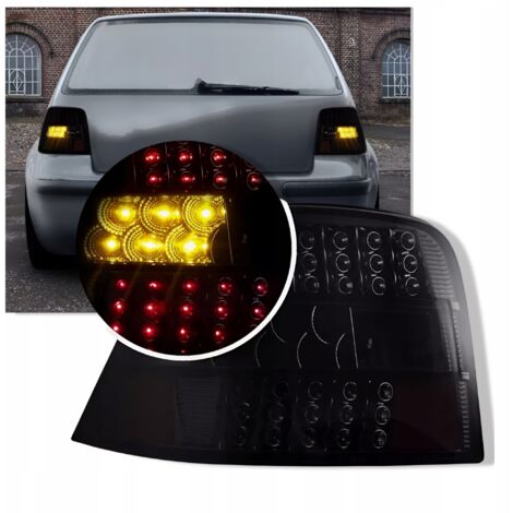 BELLISSIMI FANALI POSTERIORI A LED PER VW GOLF 4 DAL 1998 AL 2004 INDICATORE DI DIREZIONE A LED NERO
