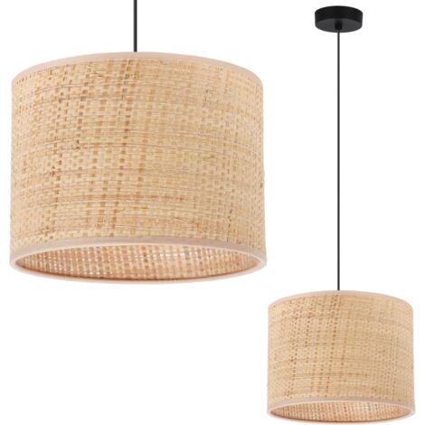 UKCOCO Paralume In Rattan Di Carta Boho, Design Intrecciato Scavato, Diametro 19,5 Cm, Altezza 15 Cm, Per Lampada Da Tavolo, Sospensione O Lampada Da Parete