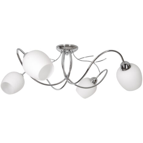 Gancio per anello da soffitto per pendenti a spina o Swag - Argento, nichel, cromo - Lampada a sospensione Swag Gancio per soffitto grande - Gancio per illuminazione - Italia