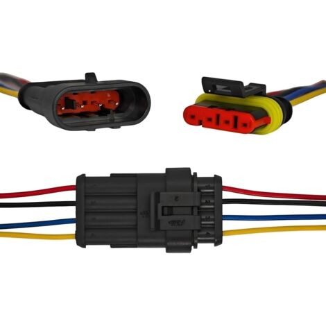 10 kit di connettori elettrici per auto a 2 pin impermeabili, spine per