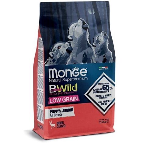 Monge BWild Puppy & Junior Cervo 2,5 kg