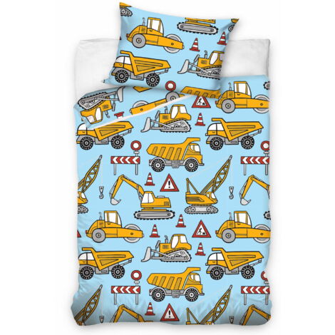 Set di biancheria da letto per bambini con motivo a righe blu