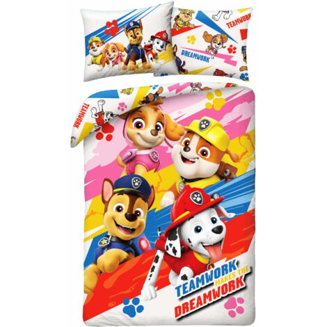 Set di biancheria da letto per bambini Paw Patrol 140x200 Cani (1/3)