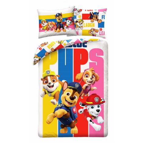 Set di biancheria da letto per bambini Paw Patrol 160x200 Cani