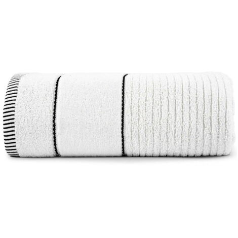 Asciugamano 70x140 Teo bianco 470g 100% cotone con velour