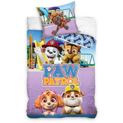 Set di biancheria da letto per bambini 140x200 Paw Patrol Cani Cotone