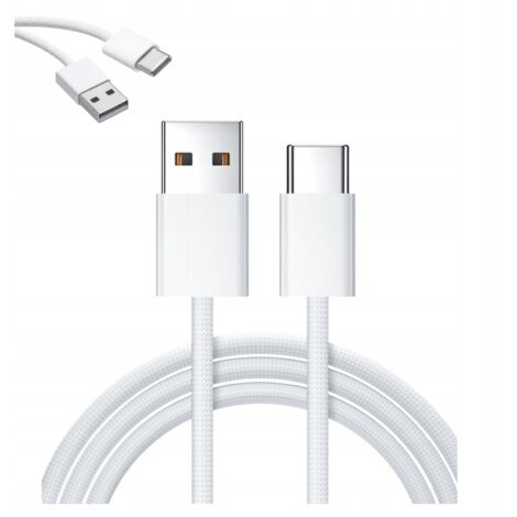 Cavo USB C A USB 2.0 Intrecciato In Nylon – 1 Metro Bianco – Carica E Sincronizza Per Smartphone, Tablet, GoPro - 2