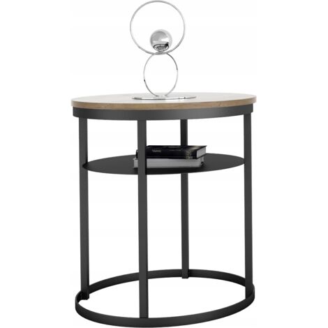 Galano Nova Tavolino Con Ripiano – Libreria Salvaspazio Grigio Chiaro E Rovere, Mobiletto Da Ingresso/soggiorno, Dimensioni Compatte 39,5x39,5x59 Cm