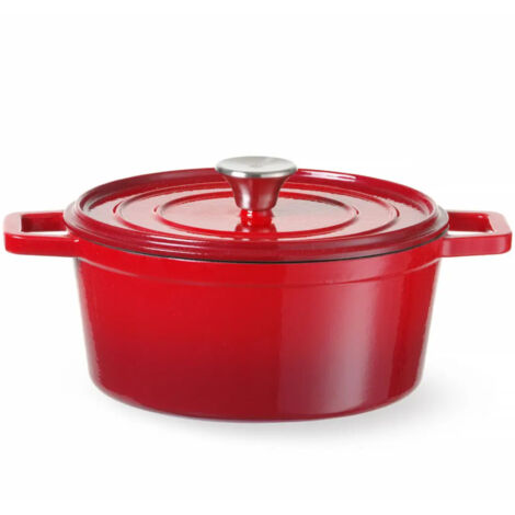 Pentola in ghisa smaltata 3,7 l rossa - Hendi 626832 (1/4)