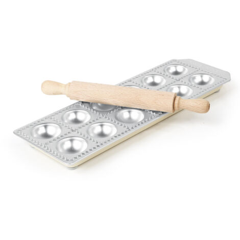 Pressa Per Ravioli In Legno Manuale – Attrezzo Con Rullo Per Pasta, Torte Salate E Agnolotti, Multiuso E Sicuro Per Alimenti