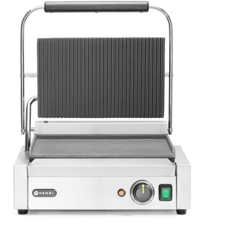 Griglia a contatto PANINI, piano scanalato, fondo liscio, 2200W - Hendi 263662 (1/5)