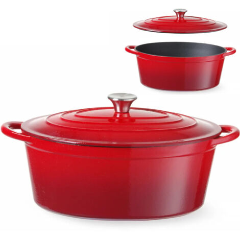 Pentola in ghisa smaltata 6,88 l rossa - Hendi 626825 (1/4)