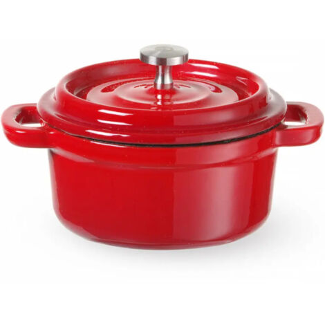 Pentola in ghisa smaltata 0,27 l rossa - Hendi 626856 (1/2)