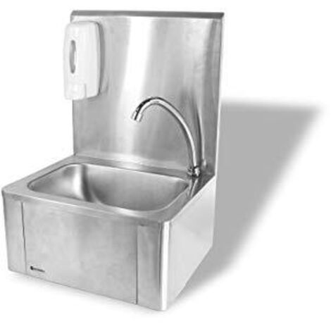 Lavello portatile touchless in acciaio inox con montaggio a ginocchio - Hendi 810309 (1/3)