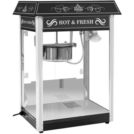 Macchina per popcorn professionale, efficiente e regolabile 230V 1,6kW nera