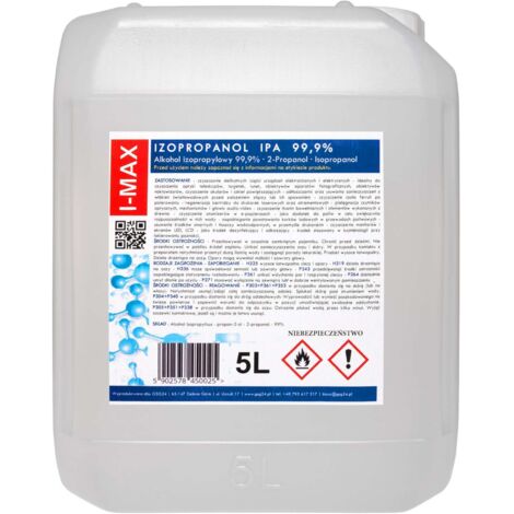 Alcol isopropilico IPA I-MAX 99,9% 5L (1/2)