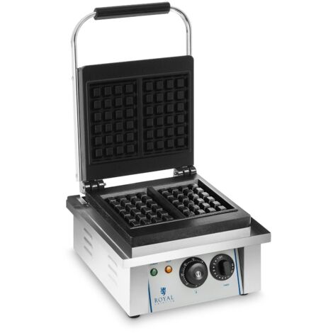 Piastra per waffle rettangolare per 2 waffle belgi