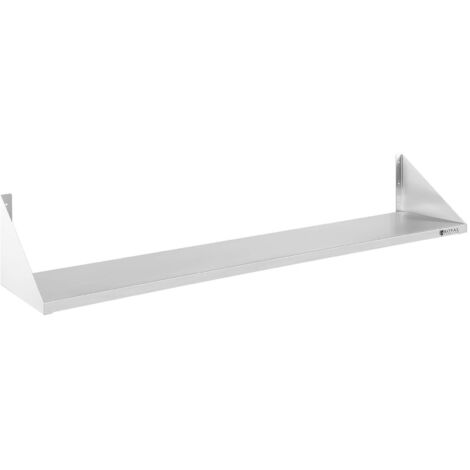 Mensola singola sospesa in acciaio inox da 150 cm
