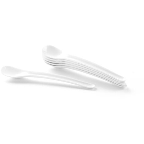 Cucchiaio per uova in plastica ABS bianca, set da 6 - Hendi 441503 (1/3)