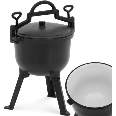 Pentola da caccia in ghisa smaltata con coperchio per fuoco, 4 l (1/3)
