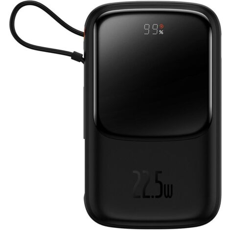 Power Bank a ricarica rapida 10000mAh 22,5W QC-PD-SCP-FCP Cavo USB-C Nero (1/5)