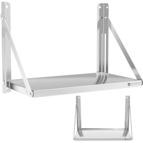 Scaffale da parete pieghevole in acciaio inox per ristorazione fino a 40 kg 60 x 30 cm (1/5)