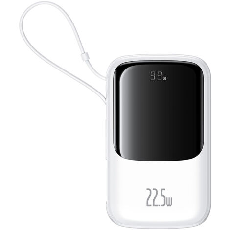 Power bank 10000mAh Qpow Pro+ 22,5W USB-C - bianco (1/5)
