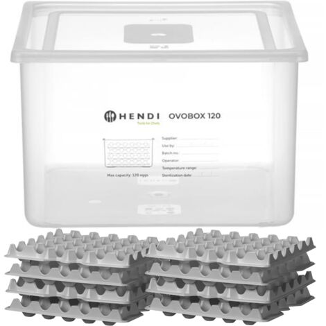 Contenitore per uova 8 vassoi per 120 uova OVOBOX 18 l 355 x 325 x 200 mm (1/5)