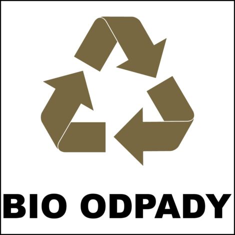 Cartello adesivo per la raccolta differenziata dei RIFIUTI BIO 25x25