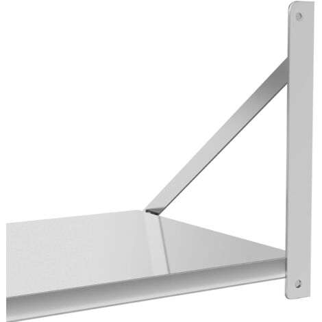 Mensola pieghevole a muro in acciaio inox - 60 x 45 cm - 40 kg