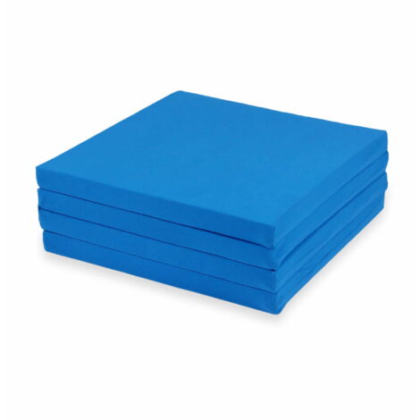 Tappeto da gioco 120x120cm per bambini, quadrato, pieghevole, blu (1/4)
