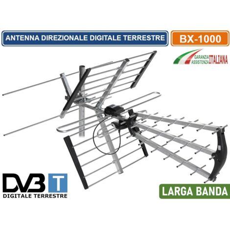 ANTENNA DIGITALE TERRESTRE DVB-T DA ESTERNO DIREZIONALE A BANDA LARGA BX-1000-OLYMPIA RED EAGLE