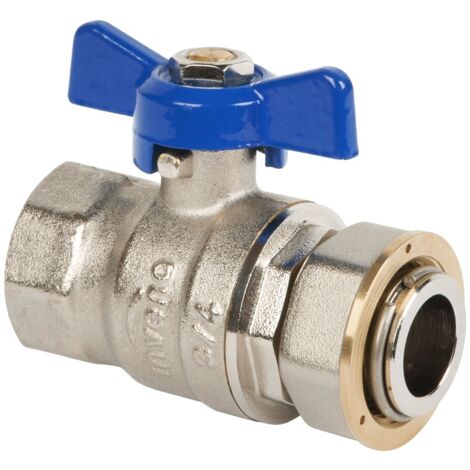 VALVOLA A SFERA DRITTA CON MEZZA VITE N/C CON FARFALLA 3/4'' PER IMPIEGHI PESANTI - H/ZK-72-020