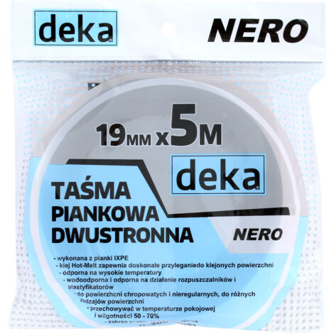 NASTRO BIADESIVO IN SCHIUMA NERO 19MM5M - D-300-0051 (1/2)
