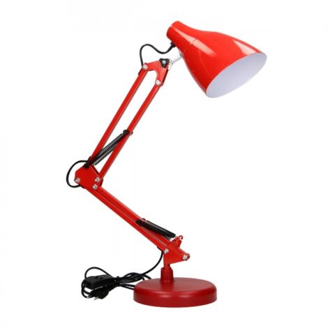 LAMPADA DA SCRIVANIA DIAN 60W E27 ACCIAIO, ROSSO - ON-DL-1/R (1/4)