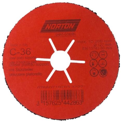 DISCO SEMI-FLESSIBILE NORTON CP FLEX 127MM P.36 - P8 CP127 36 (1/2)