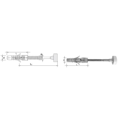 SET DI TAPPI DI FISSAGGIO PER WC - 2 PEZZI 10/680MM - KOL 10/68WK (1/2)