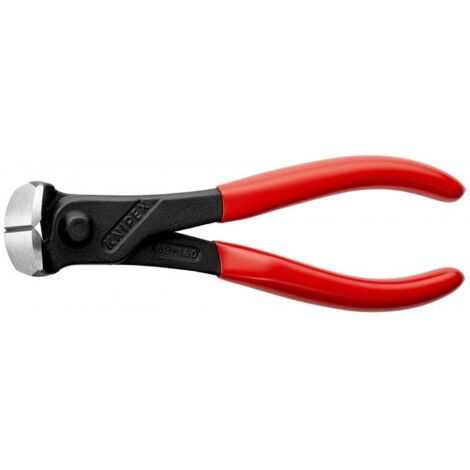 KNIPEX 68 01 180 Tronchese per meccanica con tagliente frontale rivestiti in resina sintetica atramentata nera 180 mm