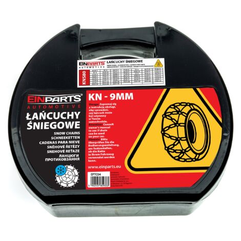 Catene da neve per cerchi/pneumatici da 13-17 pollici KNS80 Ö-Norm TÜV 9 mm, 2 pezzi