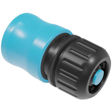 Connettore rapido per il collegamento di un tubo da giardino da 1/2" con funzione di arresto (1/2)